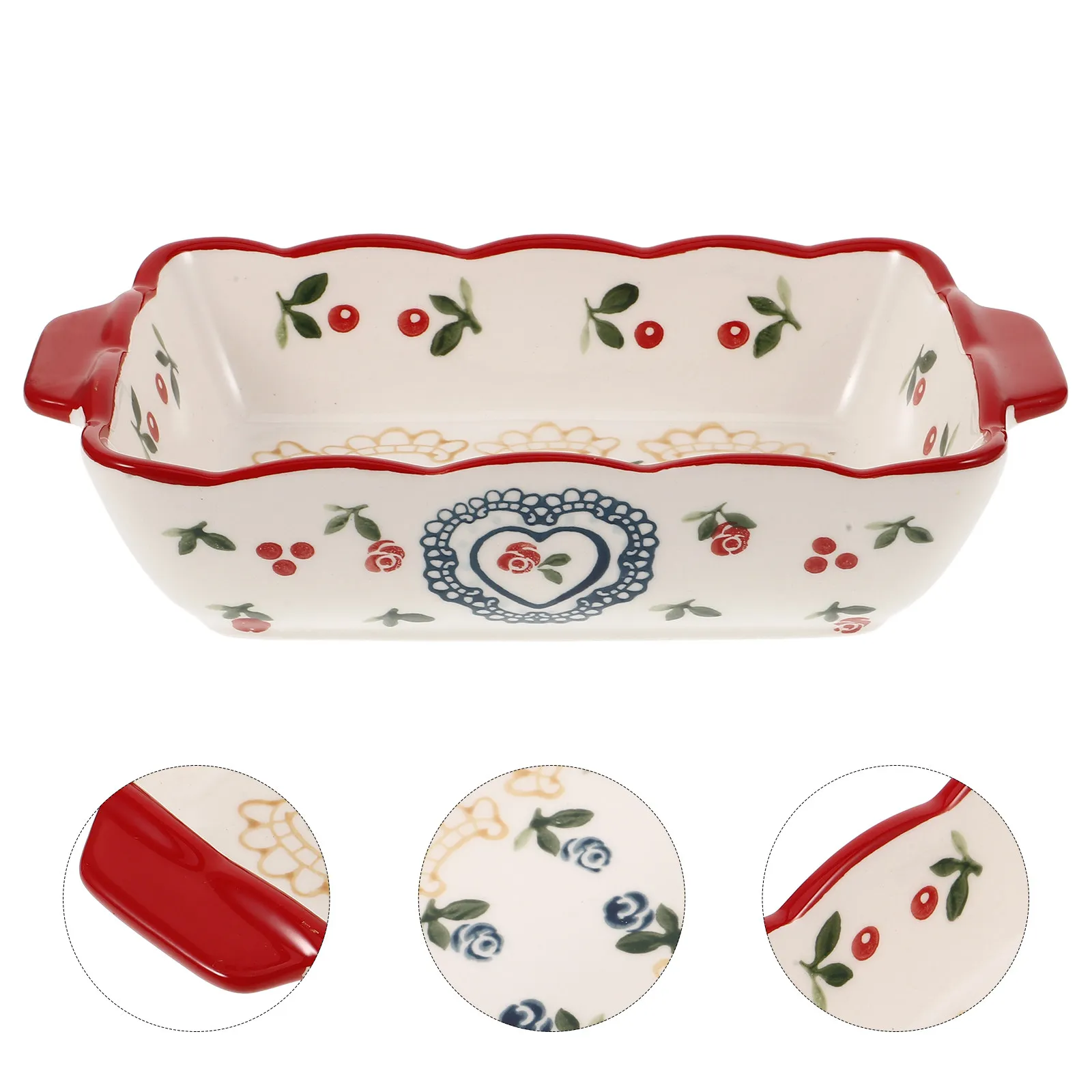 Ceramic Baking Dish Rectangular Heavy Duty Bakeware with Ergonomic Handles for Baking Roasting Serving Pie Lasagna
Ceramic Baking Dish Rectangular Heavy Duty Bakeware with Ergonomic Handles for Baking Roasting Serving Pie Lasagna