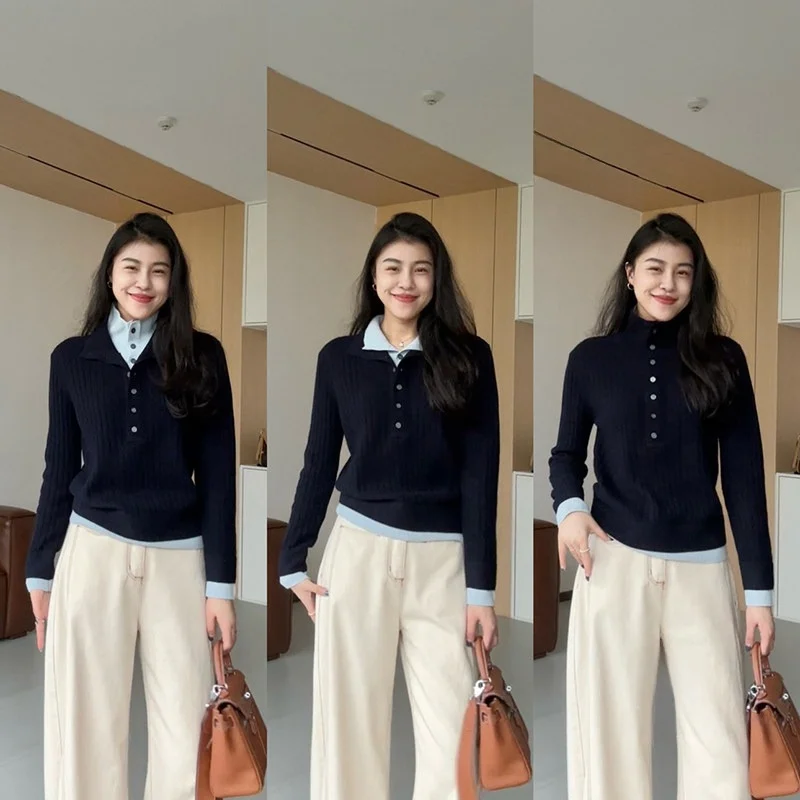 Комплект Xinoge Zhang: шерстяной трикотаж с длинными рукавами, свободный крой, пэчворк, цветные блоки, повседневный стиль, зимняя мода для женщин
Комплект Xinoge Zhang: шерстяной трикотаж с длинными рукавами, свободный крой, пэчворк, цветные блоки, повседневный стиль, зимняя мода для женщин