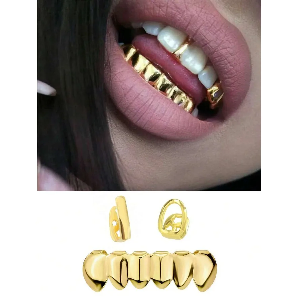 1 Set Shiny Vertical Striped Hollow Combination 6 Shiny Tooth Decor Accessories, Unisex For Party, Daily Wear
1 Set Shiny Vertical Striped Hollow Combination 6 Shiny Tooth Decor Accessories, Unisex For Party, Daily Wear