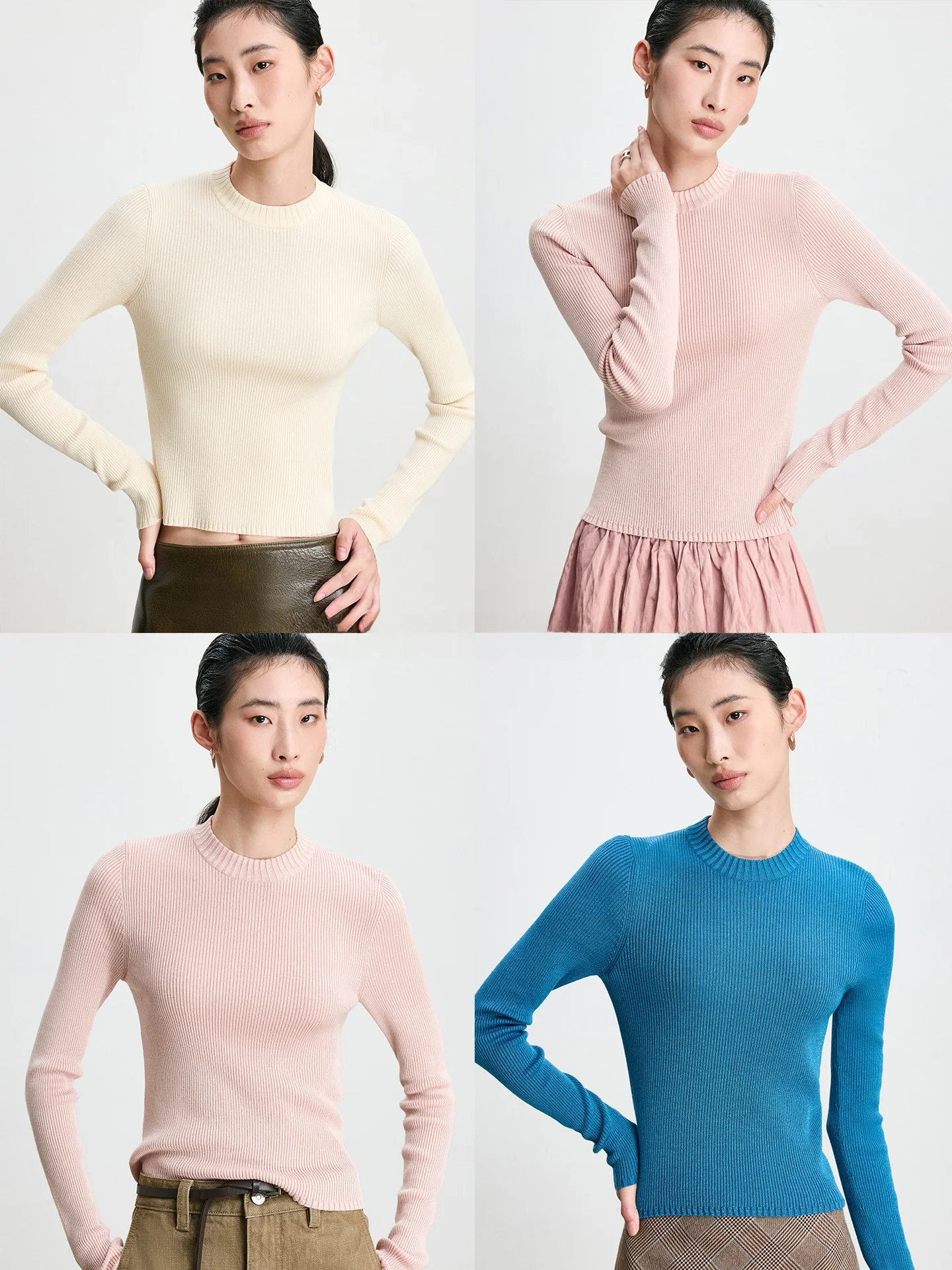 Ultra-Fine 8-Needle Cloud Soft Silk Wool Gold And Silver Tead round Ne Knitwear CHANDOOIVY Women's Slim Fit Sle
Ultra-Fine 8-Needle Cloud Soft Silk Wool Gold And Silver Tead round Ne Knitwear CHANDOOIVY Women's Slim Fit Sle