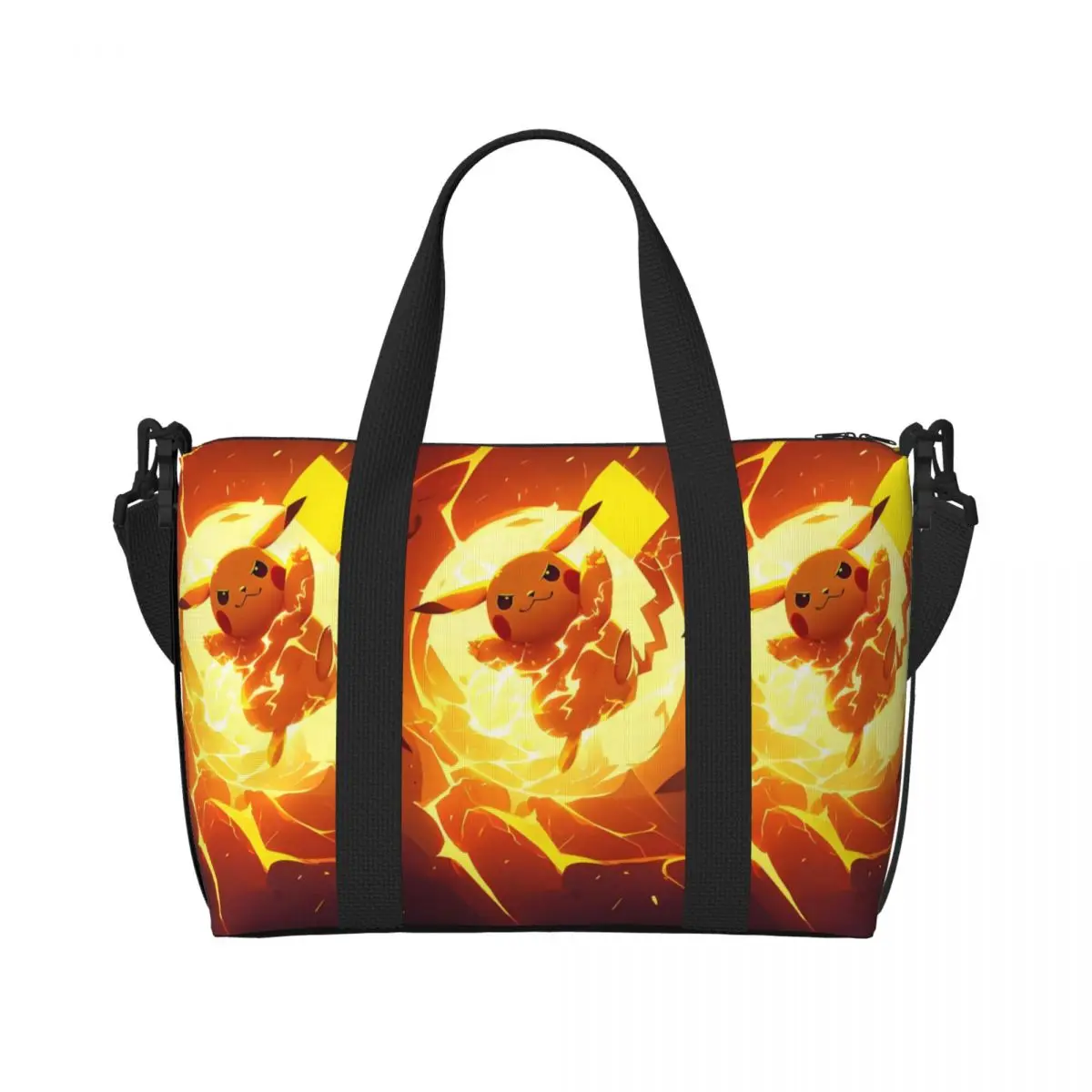 Пляжная большая сумка P-Pikachus на заказ для женщин, милые мультяшные пляжные дорожные сумки с большим отделением для спортзала 
Пляжная большая сумка P-Pikachus на заказ для женщин, милые мультяшные пляжные дорожные сумки с большим отделением для спортзала