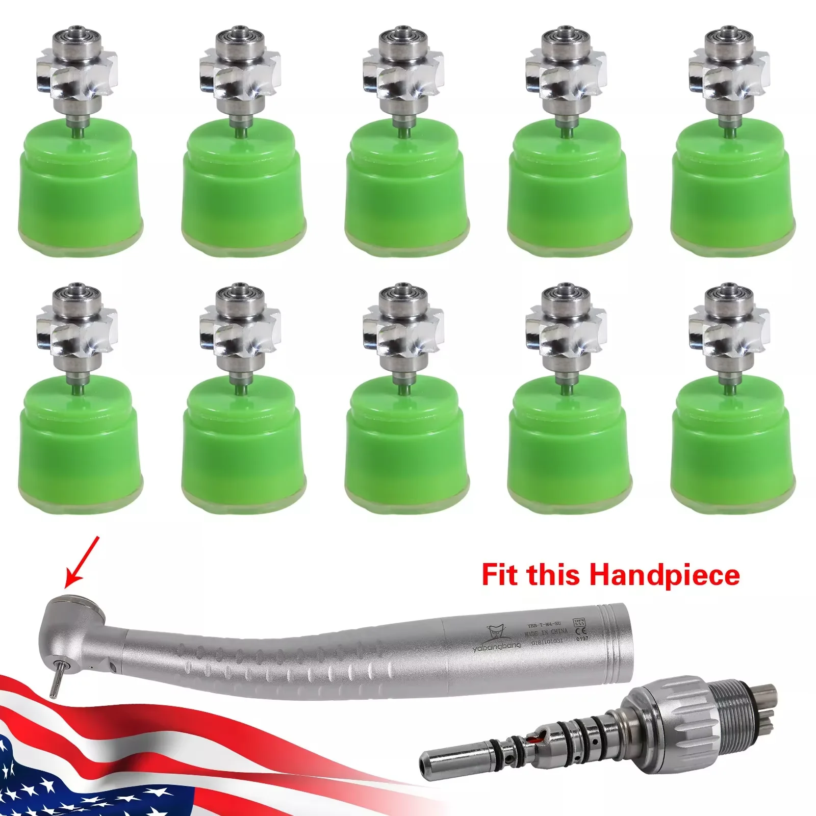 10PCS Dental Cartridge Turbine Rotor For YD6 Fiber Optic LED Large Head High Speed Handpiece For Kavo
10PCS Dental Cartridge Turbine Rotor For YD6 Fiber Optic LED Large Head High Speed Handpiece For Kavo