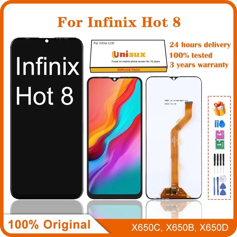 Для мобильного телефона Infinix Hot 8, ЖК-экран в сборе, сенсорный экран, замена ЖК-панели
Для мобильного телефона Infinix Hot 8, ЖК-экран в сборе, сенсорный экран, замена ЖК-панели