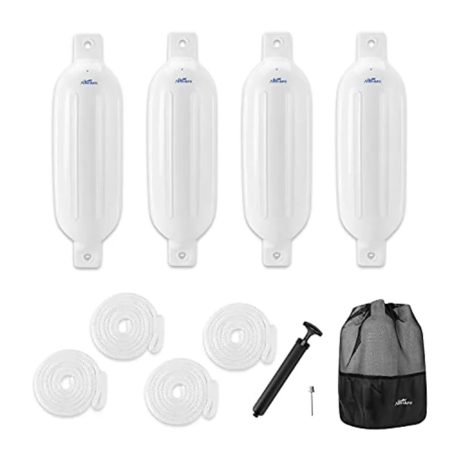 Boat Fender 4 Pack Boat Bumpers Fenders with 4 Ropes, Boat Bumpers for Pontoon Boat Fenders Inflatable
Boat Fender 4 Pack Boat Bumpers Fenders with 4 Ropes, Boat Bumpers for Pontoon Boat Fenders Inflatable