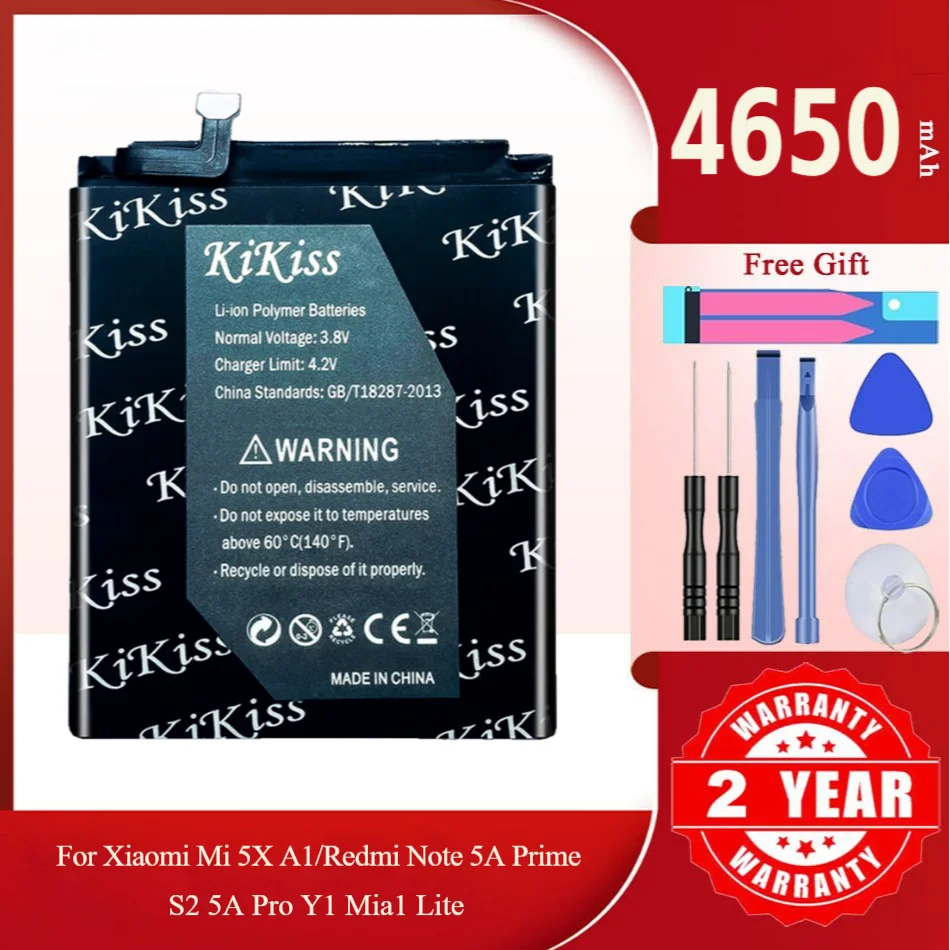 4650mAh High Capacity Battery For XIAOMI Mi A1 Mi 5X BN31 Redmi Y1 Lite S2 Replacement For Xiaomi Redmi Note 5A Battery
4650mAh High Capacity Battery For XIAOMI Mi A1 Mi 5X BN31 Redmi Y1 Lite S2 Replacement For Xiaomi Redmi Note 5A Battery