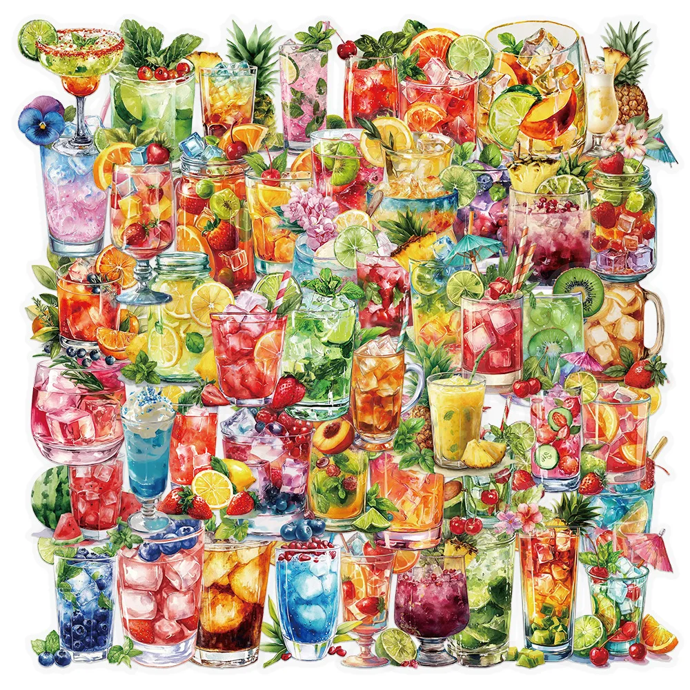 50PCS Watercolor Cocktail Stickers Colorful Fruit Drink Summer Beverage Decorative Luggage Guitar Waterproof Stickers Kids Toy
50PCS Watercolor Cocktail Stickers Colorful Fruit Drink Summer Beverage Decorative Luggage Guitar Waterproof Stickers Kids Toy