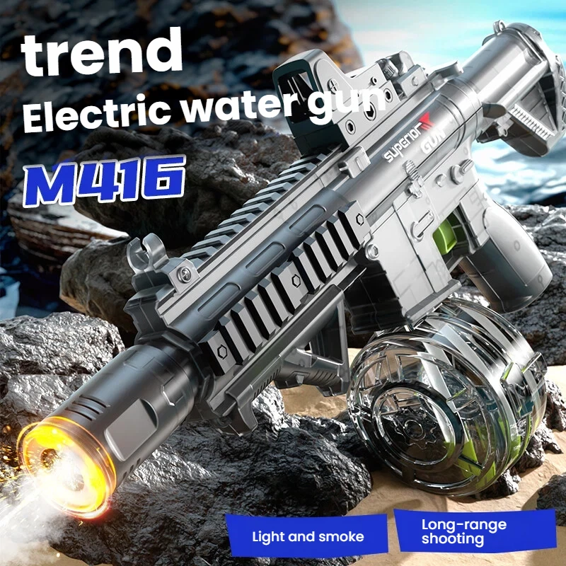 Fully Automatic M416 Electric Water Gun Led Emitting With Spray Effect Automatic Continuous Water Squirt Gun Summer Outdoor Toy
Fully Automatic M416 Electric Water Gun Led Emitting With Spray Effect Automatic Continuous Water Squirt Gun Summer Outdoor Toy
