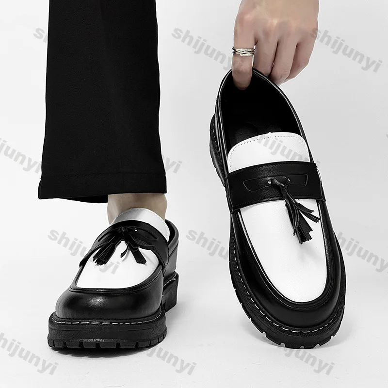 Men Leather Shoes 2026 Summer New Comfortable Non Slip Loafers Fashion Hard Wearing Platform Increase Height Vulcanized Shoes
Men Leather Shoes 2026 Summer New Comfortable Non Slip Loafers Fashion Hard Wearing Platform Increase Height Vulcanized Shoes