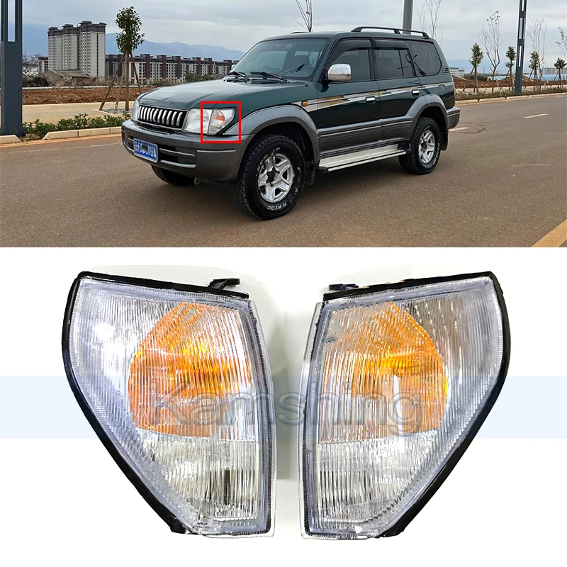 1pair Corner Light For Toyota Land Cruiser Prado LC90 3400 1996-1999 Front Turn Signal Lamp Marker Lamp Side Fender Lights
1pair Corner Light For Toyota Land Cruiser Prado LC90 3400 1996-1999 Front Turn Signal Lamp Marker Lamp Side Fender Lights