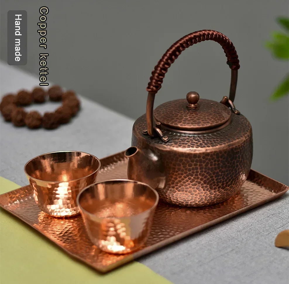 Pure Handmade Boiling Kettle 450MLPure Copper Teapot Lifting Beam Copper Pot Health Tea Infuser Kung Fu Tea Set For Brewing Tea
Pure Handmade Boiling Kettle 450MLPure Copper Teapot Lifting Beam Copper Pot Health Tea Infuser Kung Fu Tea Set For Brewing Tea