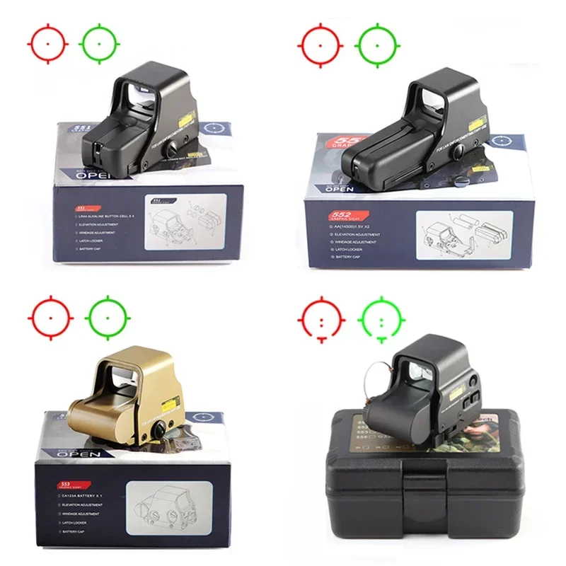 551 552 553 558 Red Green Dot Holographic Collimator Sight Red Dot Reflex Sight with 20mm Mount for Hunting Riflescope
551 552 553 558 Red Green Dot Holographic Collimator Sight Red Dot Reflex Sight with 20mm Mount for Hunting Riflescope