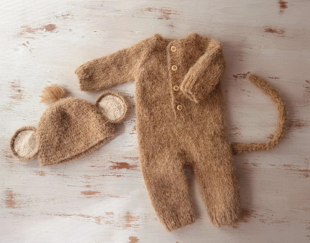 Newborn Photography Props Handmade Knitted Monkey Outfit with Hat Banana Decor for Studio Photoshoot Clothing Accessories
Newborn Photography Props Handmade Knitted Monkey Outfit with Hat Banana Decor for Studio Photoshoot Clothing Accessories