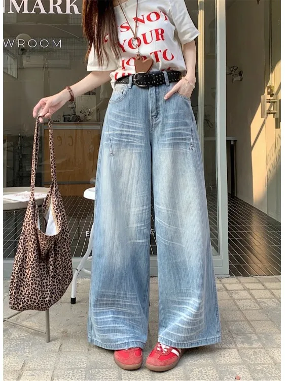 American Retro Washed Wide Leg Jeans Women Summer New Casual Loose Slimming Versatile Fashionable Pants High Waist Zipper Clo...
American Retro Washed Wide Leg Jeans Women Summer New Casual Loose Slimming Versatile Fashionable Pants High Waist Zipper Clo...