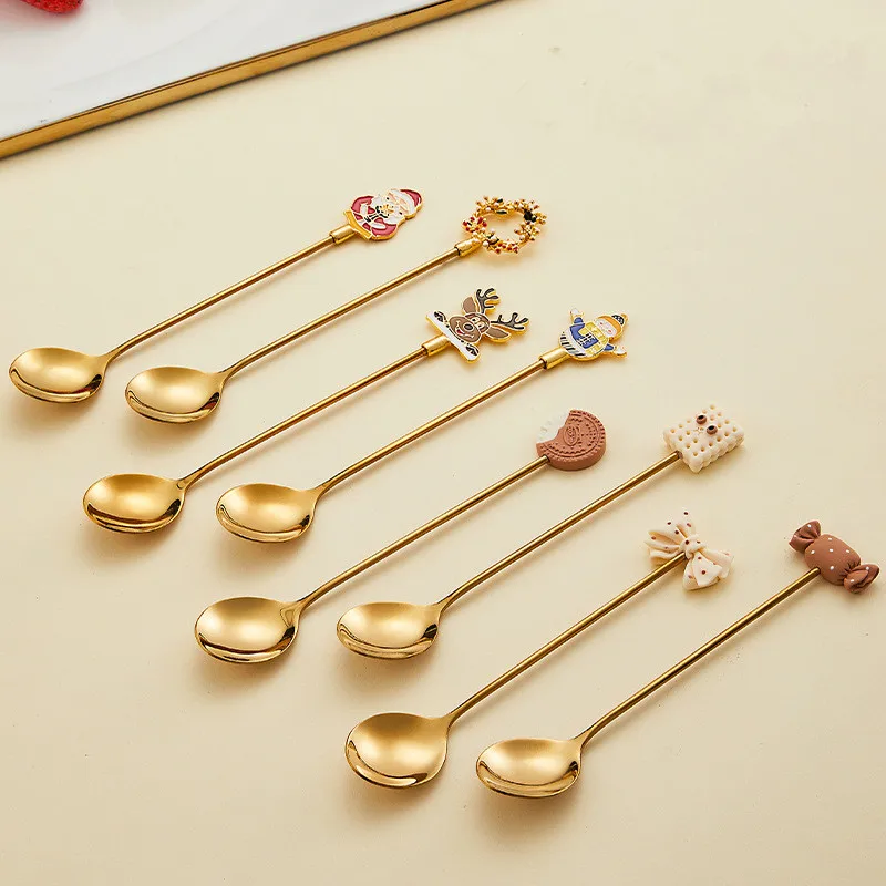 304 Stainless Steel Modern Minimalist Coffee Spoon Candy Creative Cute Dessert Stirring Christmas Spoon
304 Stainless Steel Modern Minimalist Coffee Spoon Candy Creative Cute Dessert Stirring Christmas Spoon