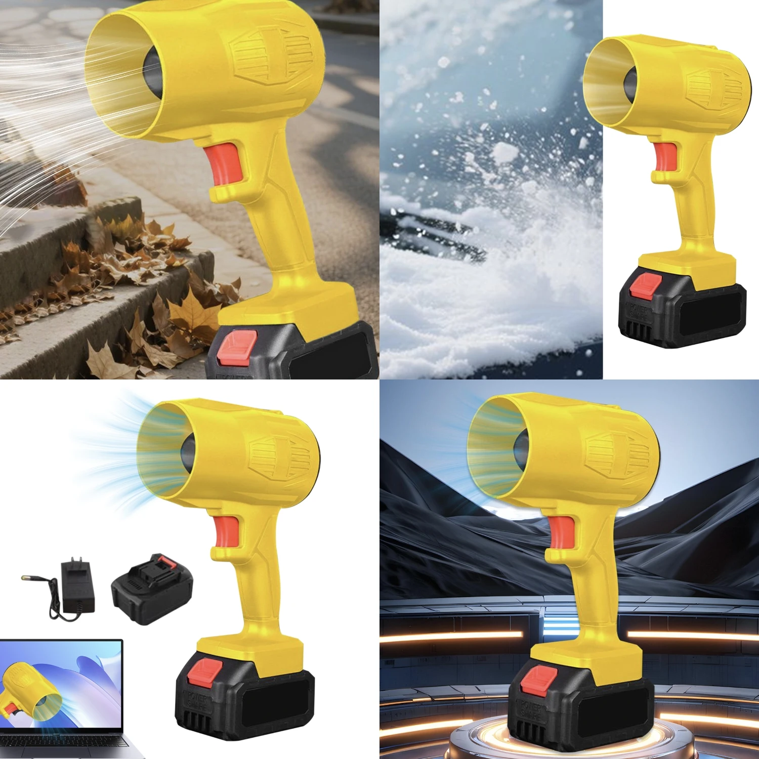 Portable Cordless Electric Violent Air Blower Turbo Jet Fan 1200W Car Hair Dryer Cleaning Handheld Dust Blowing Power Tool
Portable Cordless Electric Violent Air Blower Turbo Jet Fan 1200W Car Hair Dryer Cleaning Handheld Dust Blowing Power Tool
