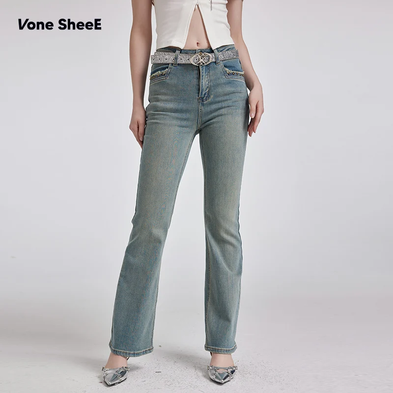 Slimming High Street Blue Denim Jeans American Sle Women's Jeans Vone eeE Early Autumn New Arrival Wear Resistant Zipped Fly
Slimming High Street Blue Denim Jeans American Sle Women's Jeans Vone eeE Early Autumn New Arrival Wear Resistant Zipped Fly