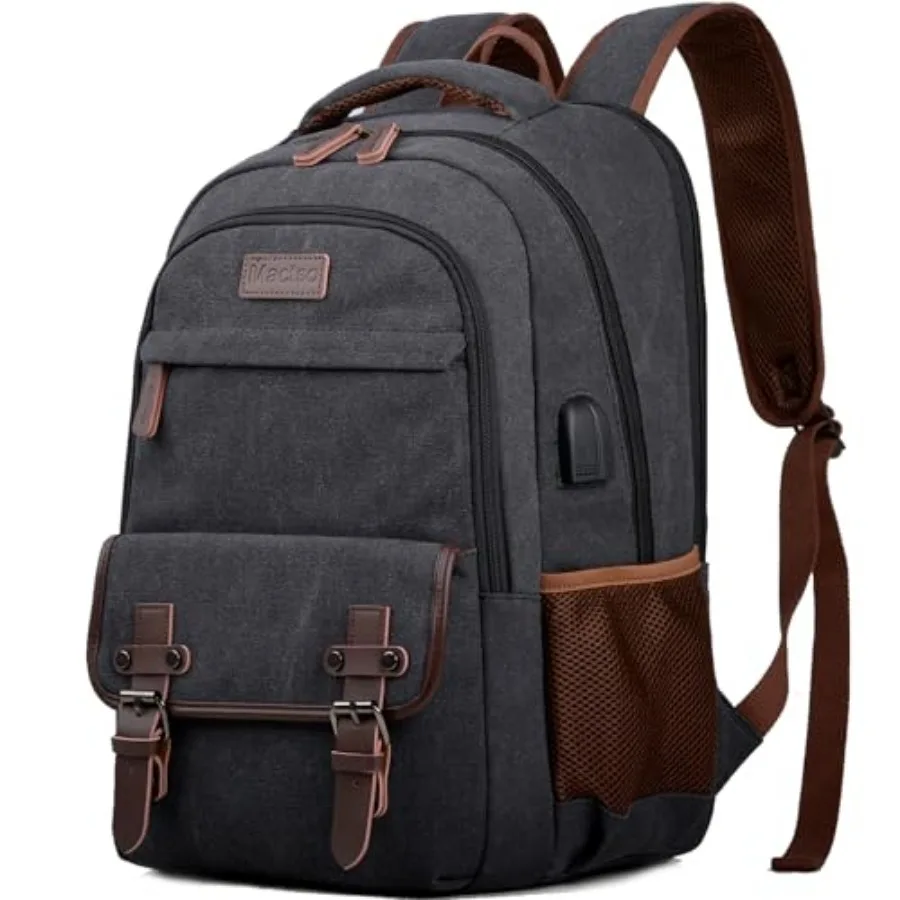 Canvas Travel Laptop Backpack for Men Women, Business Work Rucksack College School Computer Bag Fits Notebook, Bookbag with USB
Canvas Travel Laptop Backpack for Men Women, Business Work Rucksack College School Computer Bag Fits Notebook, Bookbag with USB