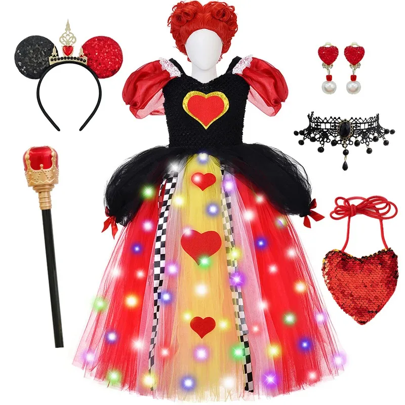 Alice Wonderland Costume Girls Heart Poker Red Queen Cosplay Princess Dress Kids Halloween Carnival Party Fancy Deluxe Vestidos
Alice Wonderland Costume Girls Heart Poker Red Queen Cosplay Princess Dress Kids Halloween Carnival Party Fancy Deluxe Vestidos