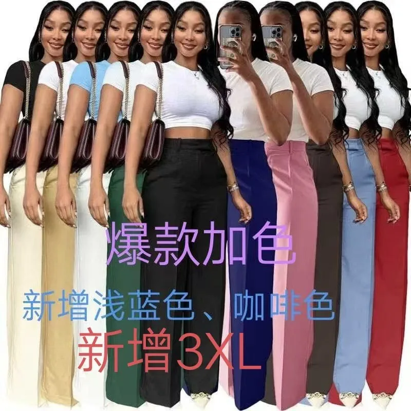 Women Pants High Waist Straight Trousers Beige Navy Blue Wide Leg Pants Thick Long Cream Pink Burgundy Solid Color Office Wear
Women Pants High Waist Straight Trousers Beige Navy Blue Wide Leg Pants Thick Long Cream Pink Burgundy Solid Color Office Wear