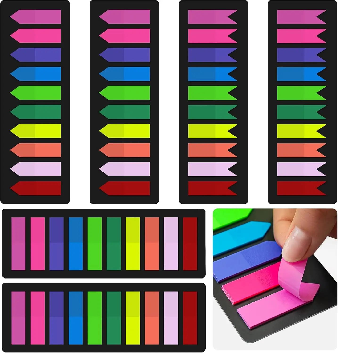 1500 Pcs Sticky Index Tabs, Arrow Flag Self Adhesive Page Markers for Notebooks, Documents, Books, 10 Colors 3 Designs
1500 Pcs Sticky Index Tabs, Arrow Flag Self Adhesive Page Markers for Notebooks, Documents, Books, 10 Colors 3 Designs