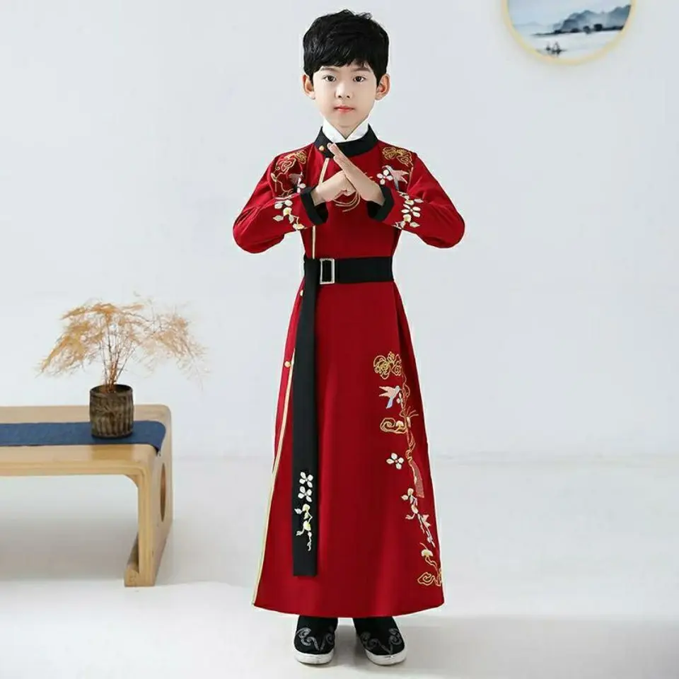 Children's Round Neck Embroidered Hanfu Boys' 2025 Autumn/Winter Chinese Style Tang Style Robe Ma Coat Kids' Hanfu Set LH627
Children's Round Neck Embroidered Hanfu Boys' 2025 Autumn/Winter Chinese Style Tang Style Robe Ma Coat Kids' Hanfu Set LH627