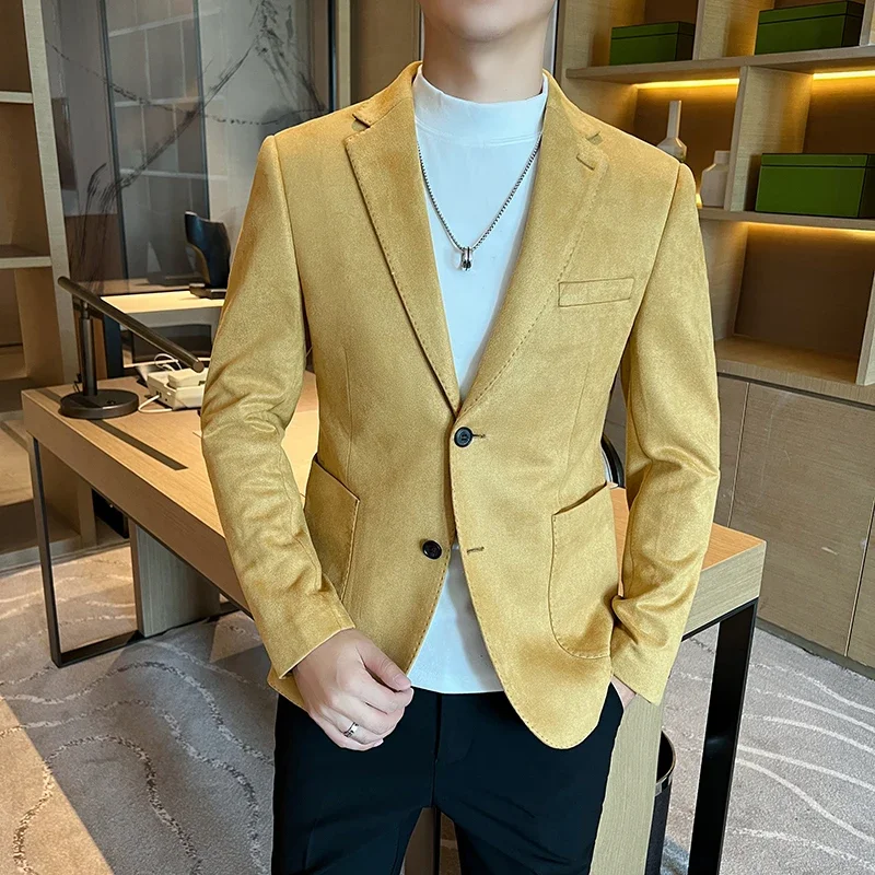 Brand Clothing Men's Deerskin Coat Suit Jacket Business Coat Casual Coat Delgado Fit Fashion Brand High Quality One Click Style
Brand Clothing Men's Deerskin Coat Suit Jacket Business Coat Casual Coat Delgado Fit Fashion Brand High Quality One Click Style