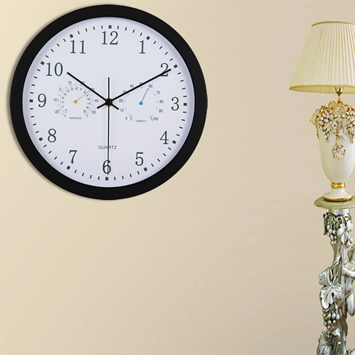Outdoor Waterproof Clock with Hygrometer Wall Clock, 12 Inch, Patio, Rainproof 12In
Outdoor Waterproof Clock with Hygrometer Wall Clock, 12 Inch, Patio, Rainproof 12In