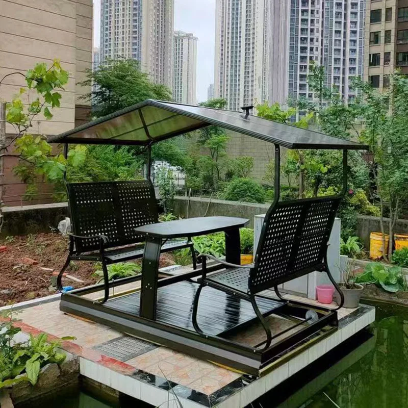 Outdoor aluminum alloy swing rocking chair outdoor shading power hanging chair courtyard multi-person villa garden rocking chair 
Outdoor aluminum alloy swing rocking chair outdoor shading power hanging chair courtyard multi-person villa garden rocking chair