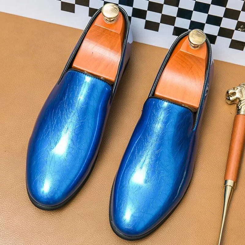 New wedding shoes, high-end glossy casual shoes, ice-crack one-step men's business trendy shoes A19
New wedding shoes, high-end glossy casual shoes, ice-crack one-step men's business trendy shoes A19