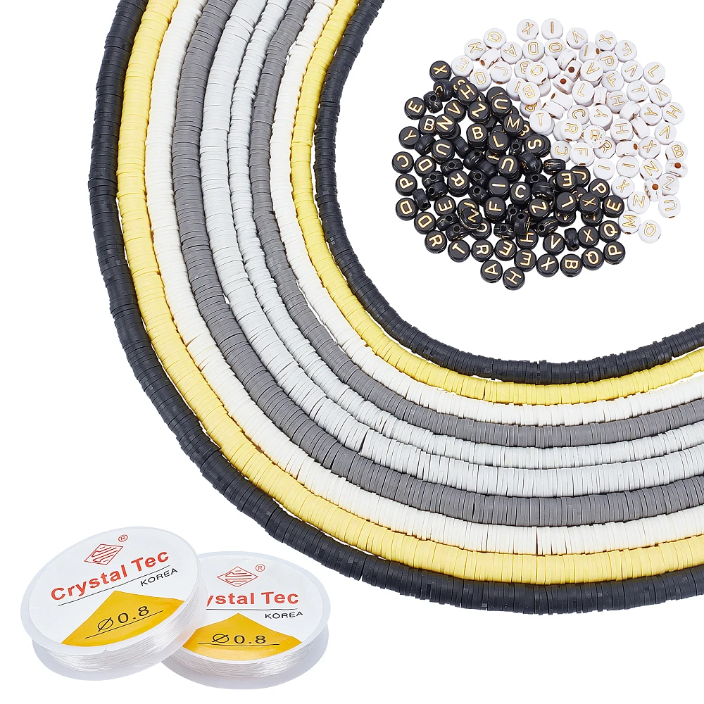 Flat Round Handmade Polymer Clay Beads Disc Heishi Beads Acrylic Beads with Elastic Stretch Thread Mixed Color
Flat Round Handmade Polymer Clay Beads Disc Heishi Beads Acrylic Beads with Elastic Stretch Thread Mixed Color