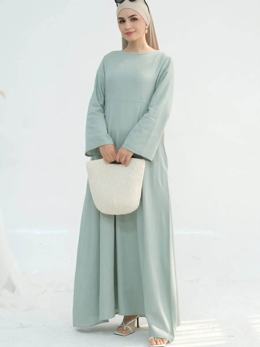 Muslim Women Dubai Türkiye Abaya Cotton Linen Long Dress Modest Ramadan Robe Kaftan Africains Femme Musulmane Islam Clothing
Muslim Women Dubai Türkiye Abaya Cotton Linen Long Dress Modest Ramadan Robe Kaftan Africains Femme Musulmane Islam Clothing