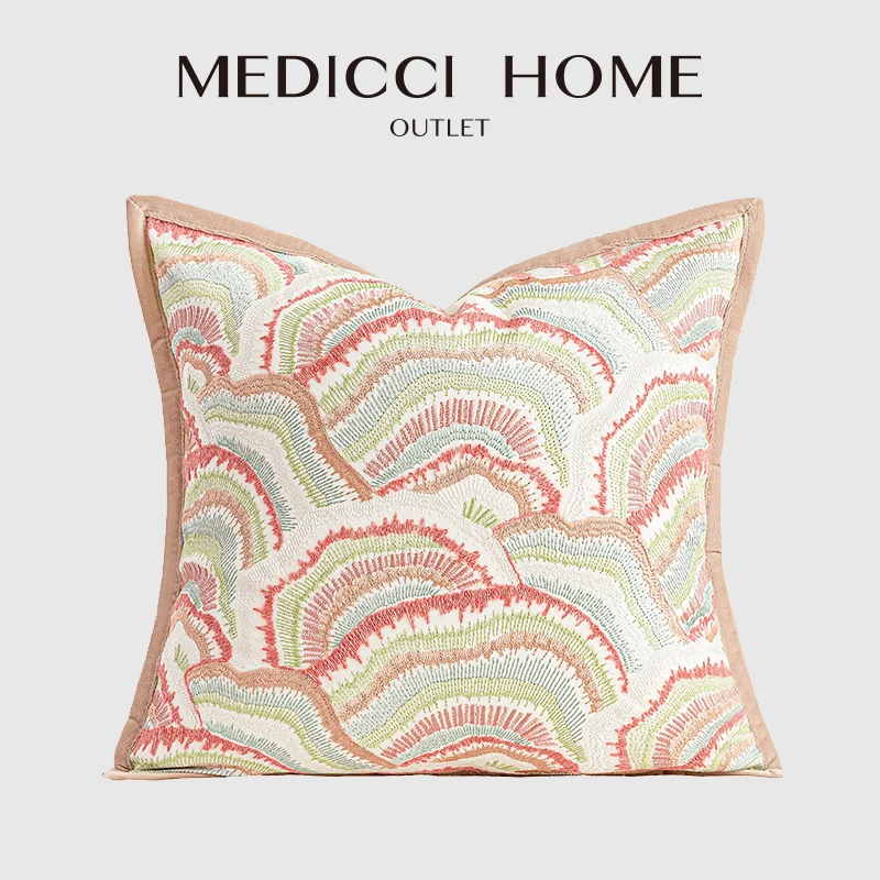 Medicci Home Multicolor Embroidered Throw Pillow Cover Modern Abstract Rolling Waves Design Cushion Cover For Sofa Couch Bedroom
Medicci Home Multicolor Embroidered Throw Pillow Cover Modern Abstract Rolling Waves Design Cushion Cover For Sofa Couch Bedroom