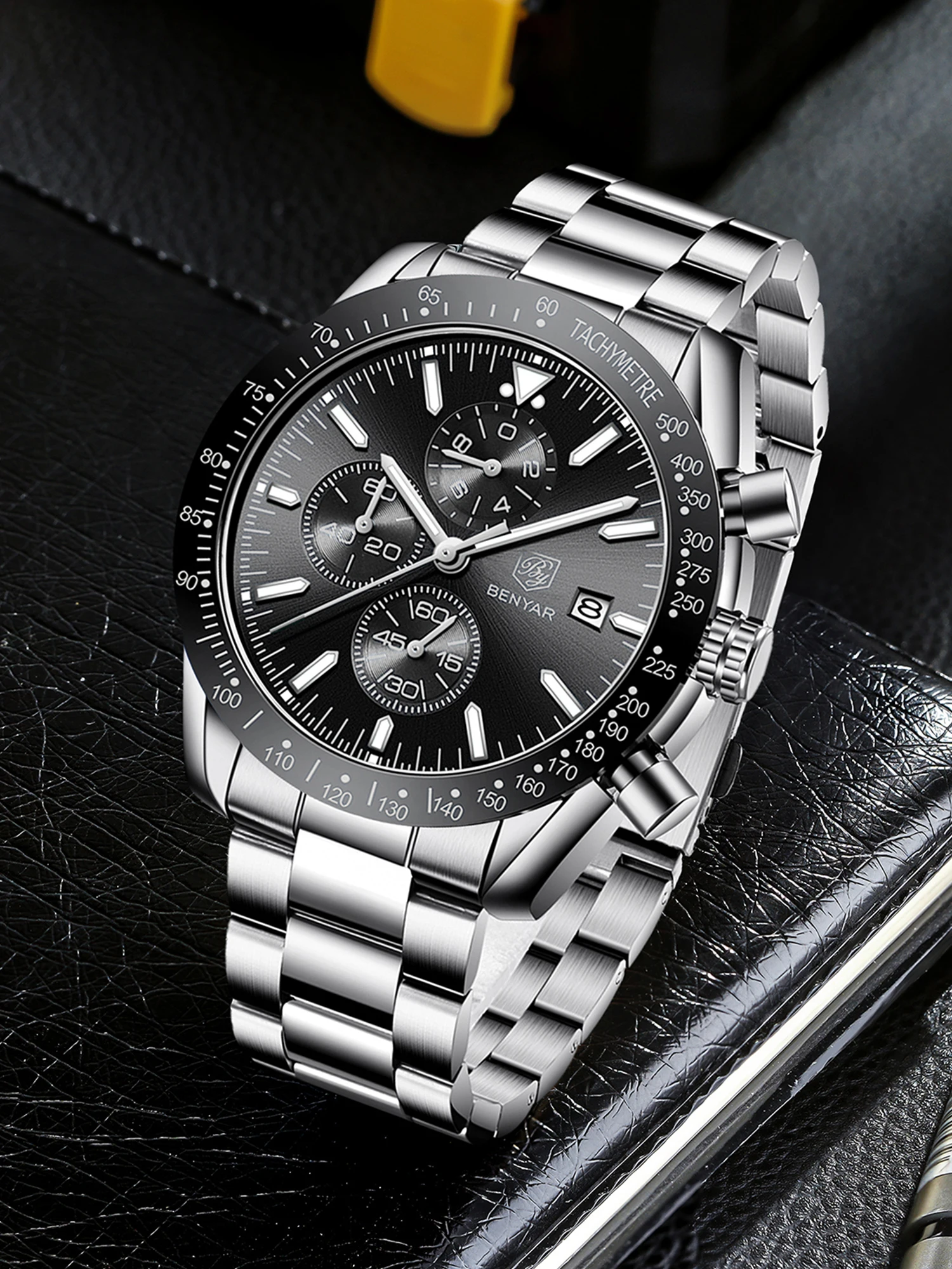 BENYAR Men Quartz Watch Chronograph Stainless Steel Waterproof Sport Wristwatch Luminous Date Analog Business Casual Watch
BENYAR Men Quartz Watch Chronograph Stainless Steel Waterproof Sport Wristwatch Luminous Date Analog Business Casual Watch