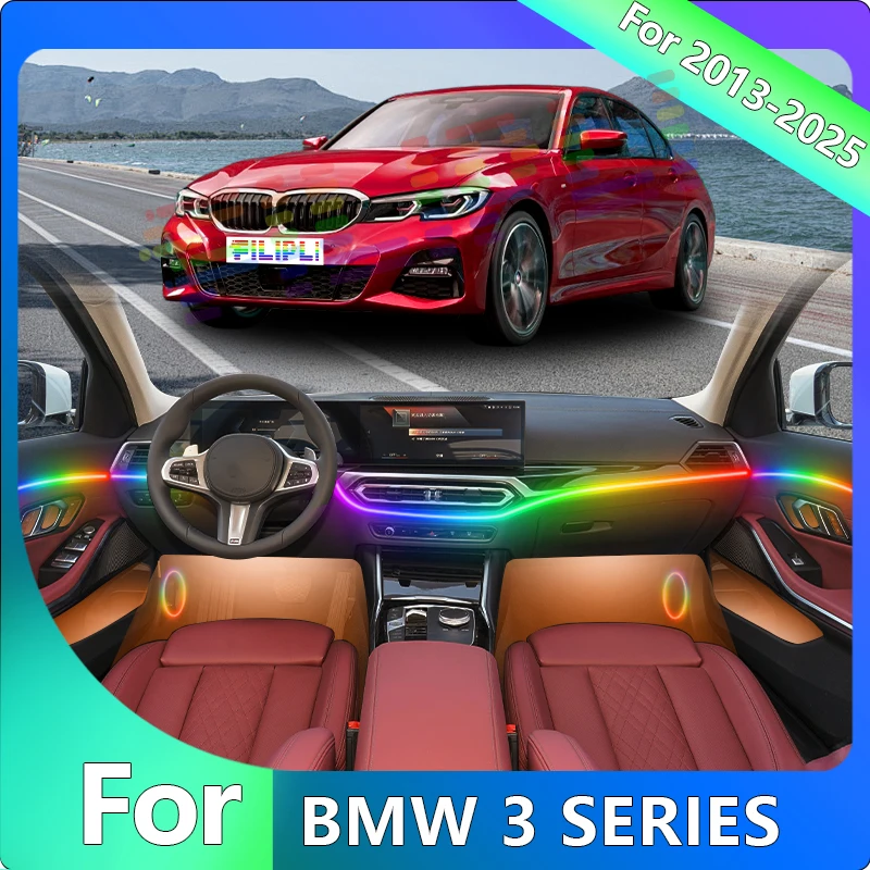 FILIPLI For The BMW 3 SERIES For 2019 Music Sync Dynamic Atmosphere Car Interior LED Strip Smart 64 RGB Car Ambient Acrylic Lamp
FILIPLI For The BMW 3 SERIES For 2019 Music Sync Dynamic Atmosphere Car Interior LED Strip Smart 64 RGB Car Ambient Acrylic Lamp
