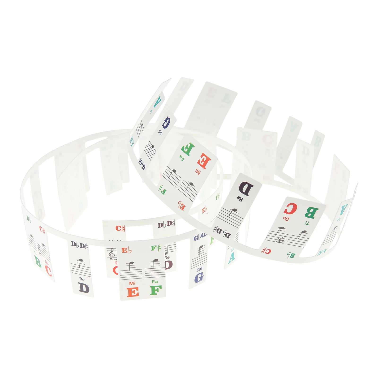 1 Set 88 Keys Removable Piano Keyboard Sticker Silicone With Solfeggio Practice Symbols For 88-Key Grand/Upright/Digital Pianos