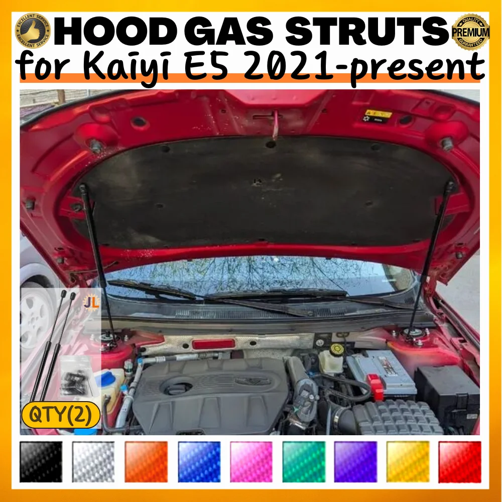 Qty(2) Hood Struts for Kaiyi E5 2021-present Front Bonnet Modify Carbon Fiber Gas Springs Shock Absorbers Lift Supports Dampers
Qty(2) Hood Struts for Kaiyi E5 2021-present Front Bonnet Modify Carbon Fiber Gas Springs Shock Absorbers Lift Supports Dampers