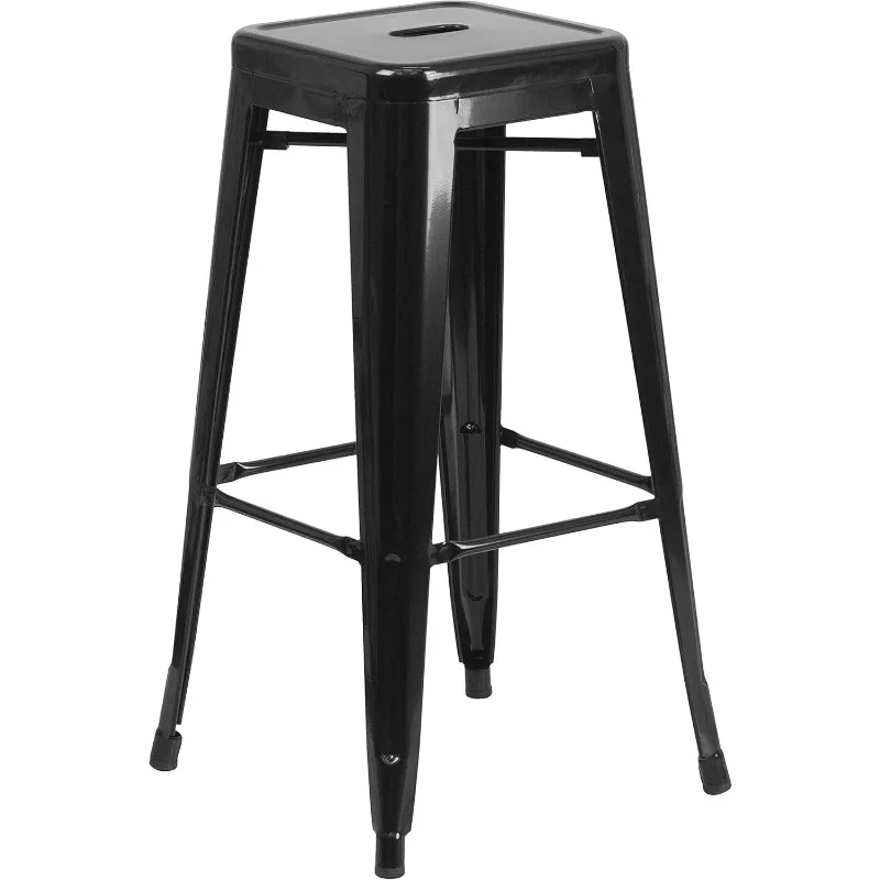 30"H Commercial Modern Metal Backless Barstool, Indoor/Outdoor Industrial Square Stacking Bar Stool
30"H Commercial Modern Metal Backless Barstool, Indoor/Outdoor Industrial Square Stacking Bar Stool