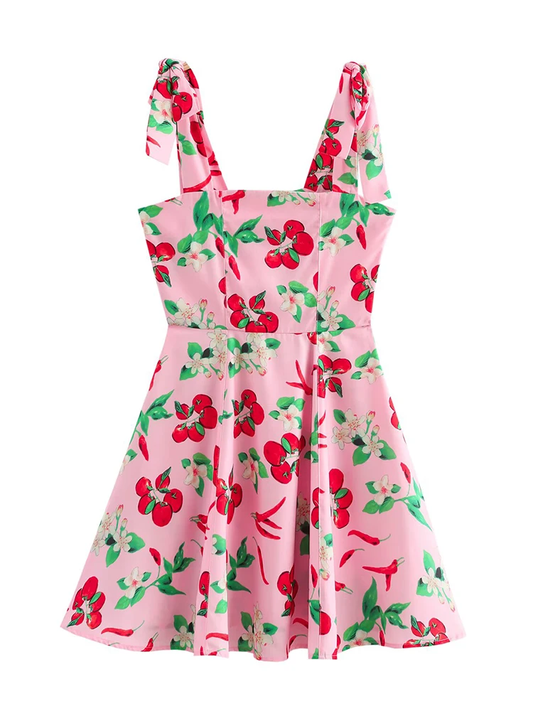 2025 Spring Women's New Style Sweet and Western Style Versatile Cherry Printed Sling Sleeveless Waisted Slimming Dress
2025 Spring Women's New Style Sweet and Western Style Versatile Cherry Printed Sling Sleeveless Waisted Slimming Dress