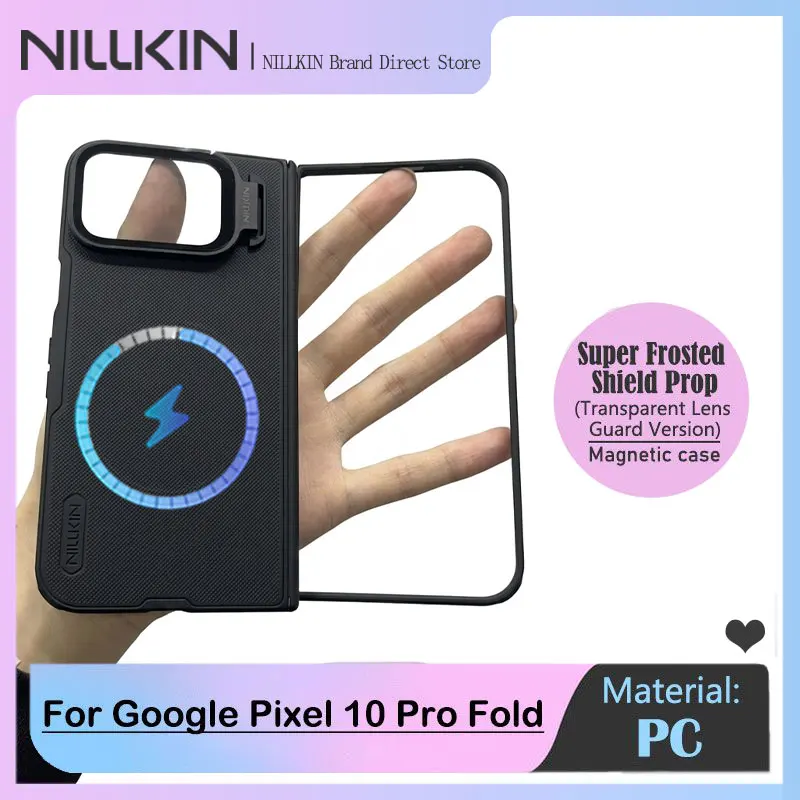 For Google Pixel 10 Pro Fold, NILLKIN Super Frosted Shield Prop Magnetic Case, Transparent Lens Guard, Stand, MagSafe Compatible
For Google Pixel 10 Pro Fold, NILLKIN Super Frosted Shield Prop Magnetic Case, Transparent Lens Guard, Stand, MagSafe Compatible