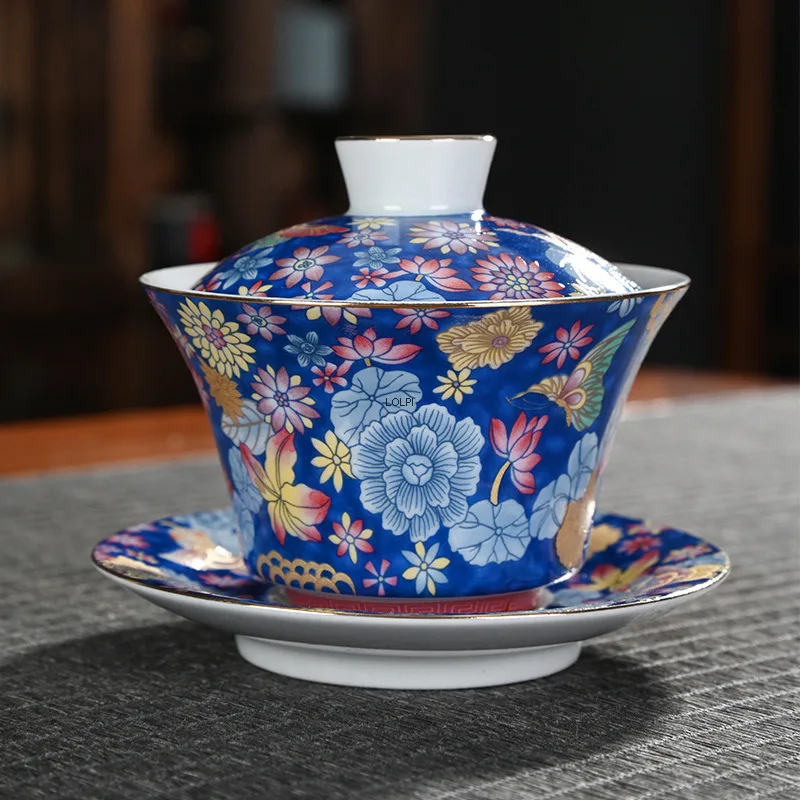 Цзиндэчжэнь, национальная тенденция, эмалированная цветная миска, ручная работа, резная синяя молотая тысяча цветов, три таланта, чайная миска, китайская
Цзиндэчжэнь, национальная тенденция, эмалированная цветная миска, ручная работа, резная синяя молотая тысяча цветов, три таланта, чайная миска, китайская