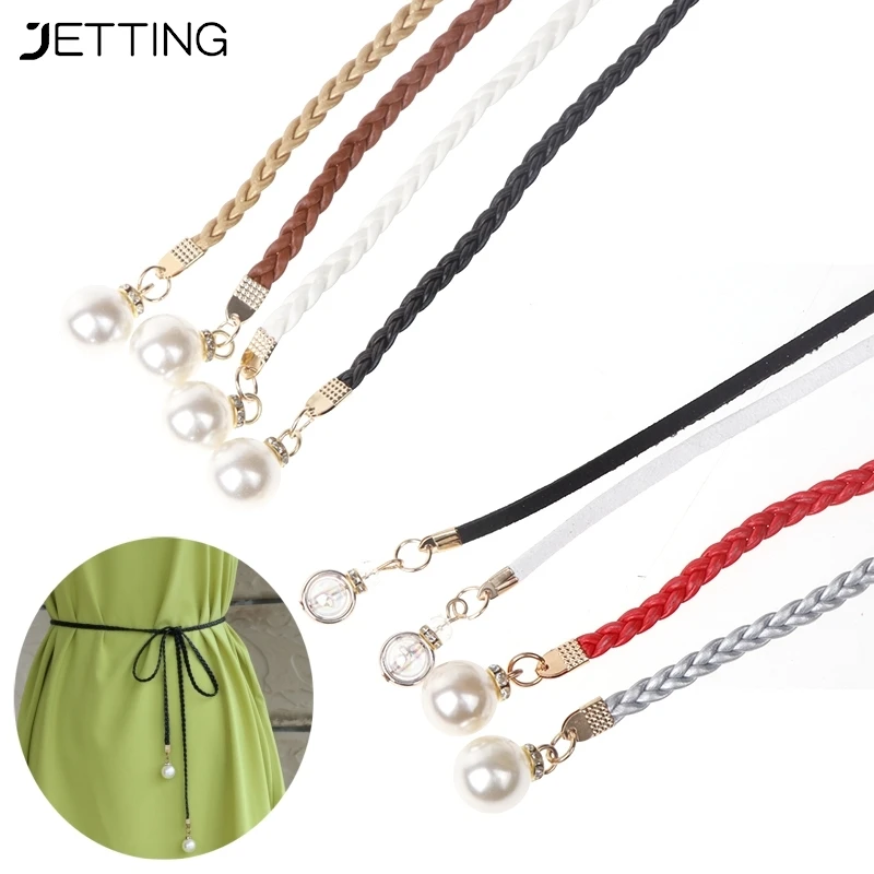 Retro PU Braided Pearl Belt Waist Chain Versatile Women Leather Rope Waistband Waist Rope Jeans Dresses Clothing Accessories
Retro PU Braided Pearl Belt Waist Chain Versatile Women Leather Rope Waistband Waist Rope Jeans Dresses Clothing Accessories