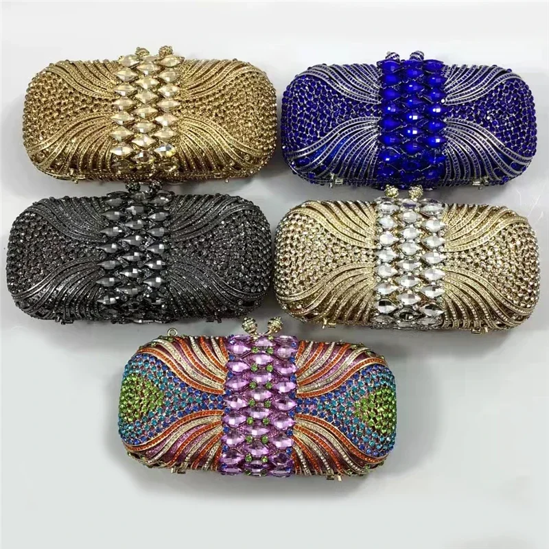 Italian New Luxury Diamond Gold Dinner Bag Ladies Crystal Box Clutch Round Rhinestone Bag Multicolor Wedding Party Wallet
Italian New Luxury Diamond Gold Dinner Bag Ladies Crystal Box Clutch Round Rhinestone Bag Multicolor Wedding Party Wallet