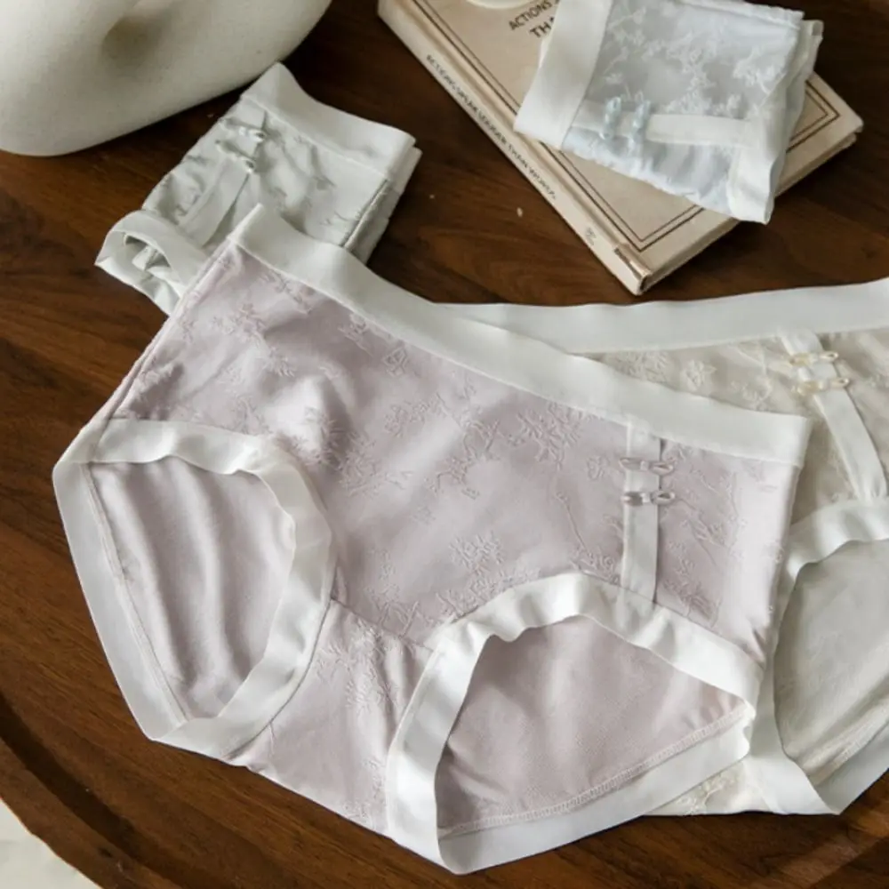 Chinese Style Ice Silk Panties Low Waist Breathable Flower Printed Briefs 3D Jacquard Underpants Seamless Underwear Women
Chinese Style Ice Silk Panties Low Waist Breathable Flower Printed Briefs 3D Jacquard Underpants Seamless Underwear Women