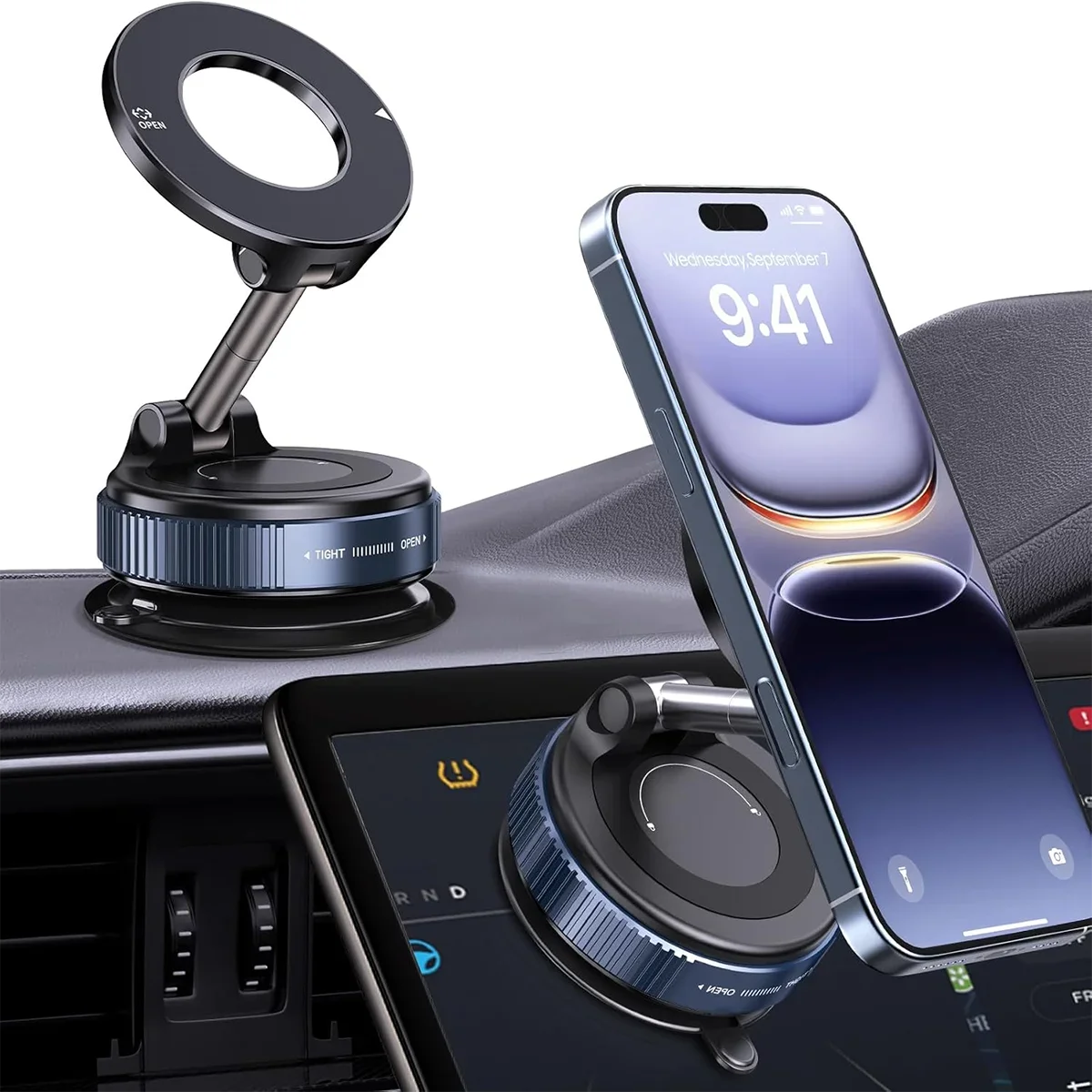 360° Rotatable Vacuum Magnetic Phone Holder, Foldable and Retractable Suction Cup Car Phone Mount for Car/Gym/Mirror/Smooth
360° Rotatable Vacuum Magnetic Phone Holder, Foldable and Retractable Suction Cup Car Phone Mount for Car/Gym/Mirror/Smooth
