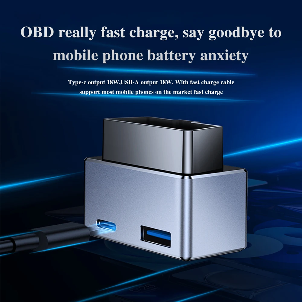 Car OBD Fast Charger For Tesla Model 3 Y X S Mobile Phone Charging Adapter OBD2 Splitter USB And Type-c Dual Port 43W Plug Head
Car OBD Fast Charger For Tesla Model 3 Y X S Mobile Phone Charging Adapter OBD2 Splitter USB And Type-c Dual Port 43W Plug Head