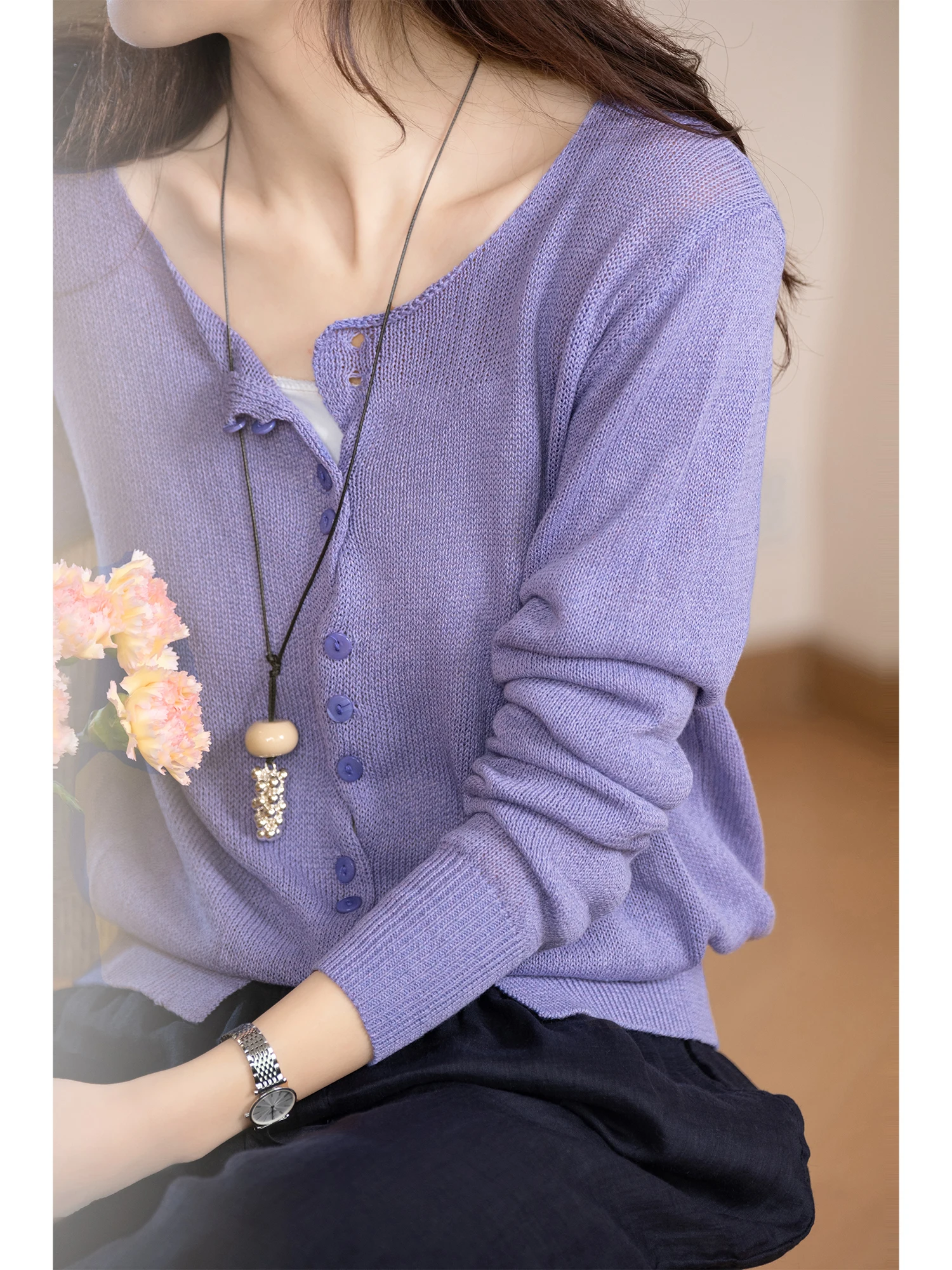 Comfortable Pure Color Nano Silk Kimono Style Cardigan Women's Casual Wear Soft Breathable Long Sleeve round Neck Coat
Comfortable Pure Color Nano Silk Kimono Style Cardigan Women's Casual Wear Soft Breathable Long Sleeve round Neck Coat