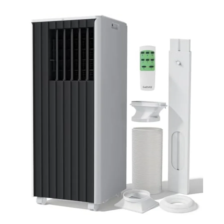 Portable air conditioner for rooms up to 350 sq. ft, black ABS plastic, 3-in-1 cooling/dehumidifying/fan, quiet sleep mode 24-h
Portable air conditioner for rooms up to 350 sq. ft, black ABS plastic, 3-in-1 cooling/dehumidifying/fan, quiet sleep mode 24-h