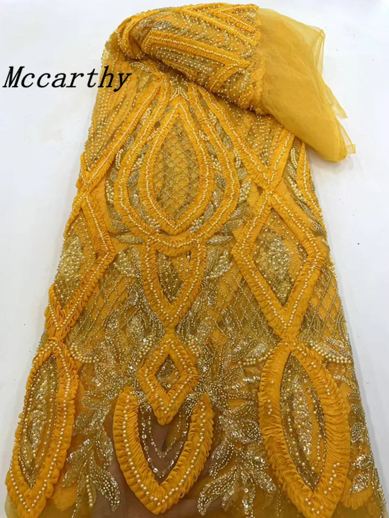 African French Beaded Lace Fabric 2025 High Quality Lace Embroidered Nigerian 3d Sequins Tulle Lace 5 Yards For Sew Party Dress
African French Beaded Lace Fabric 2025 High Quality Lace Embroidered Nigerian 3d Sequins Tulle Lace 5 Yards For Sew Party Dress
