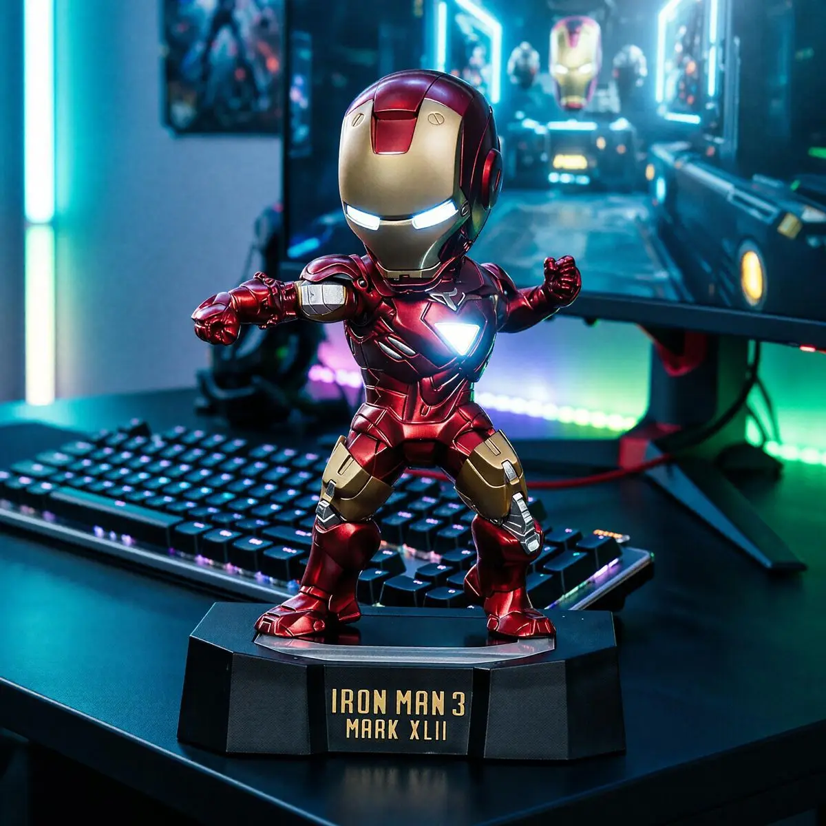 Marvel Action Figure Deformable Toy Iron Man MK1 MK42 Voice Controlled Luminescence Shaped PVC Statue Model Doll Toys Kids Gifts
Marvel Action Figure Deformable Toy Iron Man MK1 MK42 Voice Controlled Luminescence Shaped PVC Statue Model Doll Toys Kids Gifts