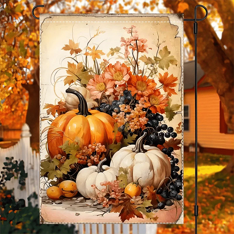 Garden Flag 12x18 Inch Double Sided Pumpkins Autumn Leaves Rustproof Washable Durable Polycotton Decorative Outdoor Yard Banner Garland Outside Home House Lawn Porch Hanging Ornaments Thanksgiving Thanksgiving Day Fall Autumn Harvest Party Decor Holiday
Garden Flag 12x18 Inch Double Sided Pumpkins Autumn Leaves Rustproof Washable Durable Polycotton Decorative Outdoor Yard Banner Garland Outside Home House Lawn Porch Hanging Ornaments Thanksgiving Thanksgiving Day Fall Autumn Harvest Party Decor Holiday
